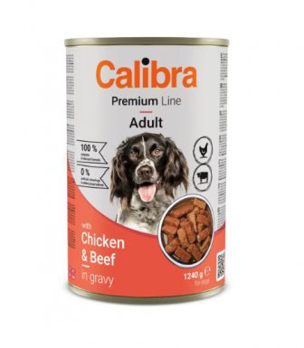 Calibra Adult Dog puszka z kurczakiem i wołowiną 1240g