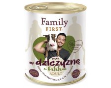 Family First dla psów dorosłych, bogata w dziczyznę z batatami