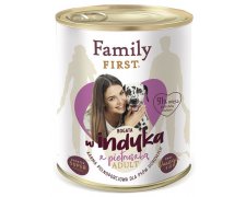 Family First dla psów dorosłych, bogata w indyka z pietruszką