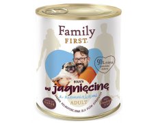 Family First dla psów dorosłych, bogata w jagnięcinę z ziemniakami
