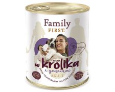 Family First dla psów dorosłych, bogata w królika z gruszkami