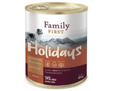 Family First Holidays Duoprotein dla psów dorosłych, jagnięcina, wołowina, ziemniaki