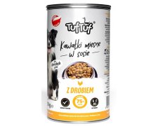 TUF TUF Kawałki mięsne z drobiem dla psa puszka 415g