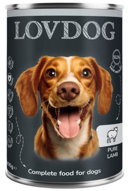Lovdog Pure monobiałkowa karma dla psów z jagnięciną burakiem i tymiankiem puszka 400g