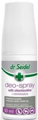 Dr Seidel Deo-spray z chlorheksydyną służy do odświeżania oddechu 50ml
