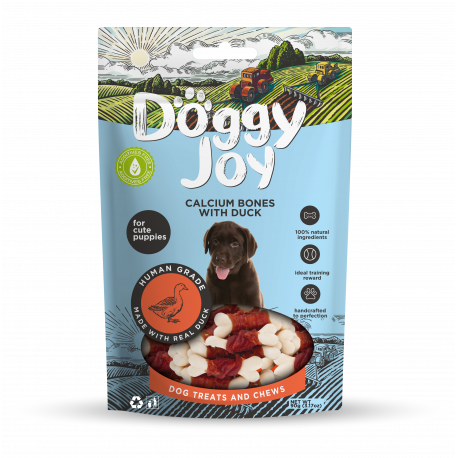 Doggy Joy kostki wapienne z kaczką przysmak dla psa 90g