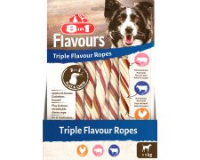 8in1 Flavours Triple flavour Ropes skóra wołowa przeplatana skórą wieprzową i piersią z kurczaka 65g