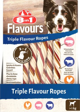 8in1 Flavours Triple flavour Ropes skóra wołowa przeplatana skórą wieprzową i piersią z kurczaka 65g