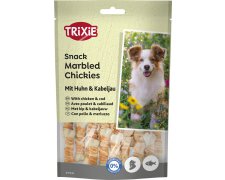 Trixie Marbled Chickies smaczne kostki z kurczakiem i dorszem przysmak dla psa 100g