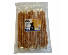 Hau&Miau Pausesnack przysmak dla psa patyk ze skóry owinięty kurczakiem 30cm 500g