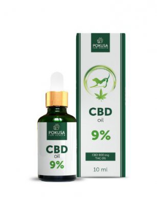 Pokusa GreenLine CBD Oil olej CBD z olejem z łososia dla psów 9% 10ml