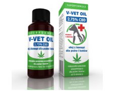 Vetos-Farma V-VET OIL 2,75% CBD olej z konopi dla psów i kotów