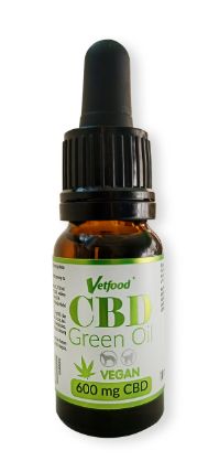 Vetfood CBD Green Oil olej konopny z olejem z wiesiołka 600mg 10ml 