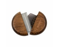 Barry King Ekskluzywny grzebień 2w1 z okrągłym zgrzebłem do wyczesywania pcheł 9cm