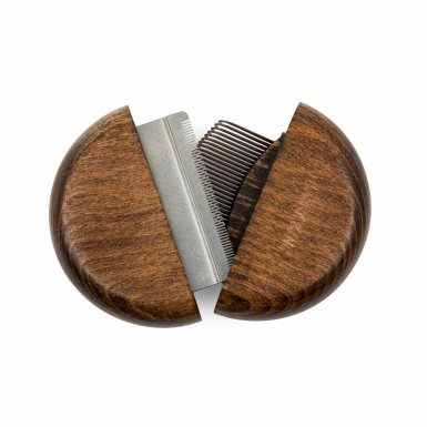 Barry King Ekskluzywny grzebień 2w1 z okrągłym zgrzebłem do wyczesywania pcheł 9cm