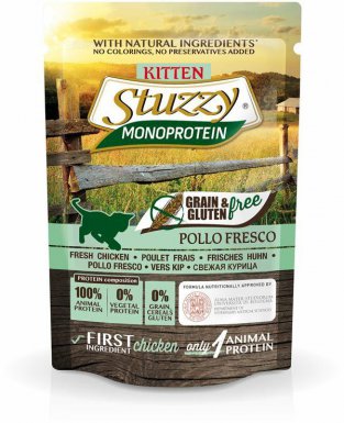 Stuzzy Monoproteinowa mokra karma dla kociąt z kurczakiem saszetka 85g