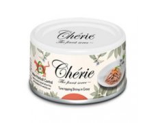 Pettric Cherie Hairball Control Karma dla kotów przeciw zakłaczaniu tuńczyk z krewetką w sosie 80g