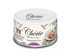 Pettric Cherie Hairball Control Karma dla kotów przeciw zakłaczaniu tuńczyk z łososiem w sosie 80g