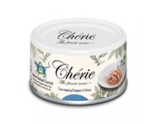 Pettric Cherie Hairball Control Karma dla kotów przeciw zakłaczaniu tuńczyk z leszczem w sosie 80g