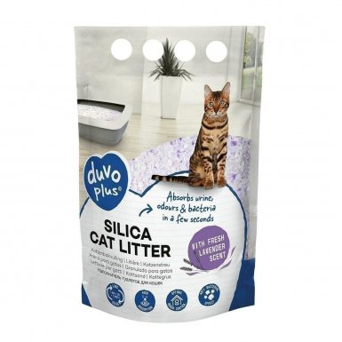 Duvo+ Silica Premium Lavender żwirek silikonowy dla kota o zapachu lawendy 5L