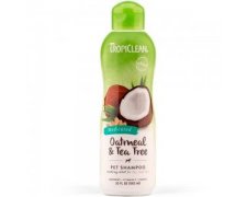 Tropiclean Oatmeal & Tea Tree Medicated Shampon kojący skórę i łagodzący podrażnienia 355ml