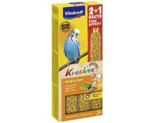 Vitakraft Kracker kolby dla papug falistych miód z sezamem 2 + 1gratis