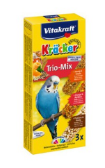 Vitakraft Kracker Trio-Mix kolby dla papugi falistej popcorn, miód i pomarańcza 3szt.