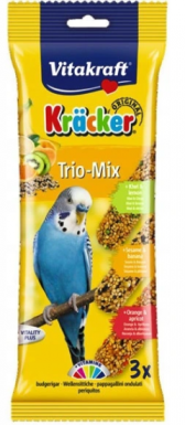 Vitakraft Kracker Trio-Mix kolby dla papugi falistej kiwi, sezam i pomarańcza 3szt.