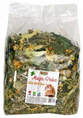 Alegia Mega Paka dla królika ziołowa mieszanka z dodatkiem gałązek drzew oraz korzeni dla królików 650g