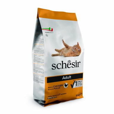 Schesir karma sucha dla dorosłego kota o smaku kurczaka 10kg
