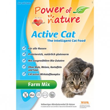 Power of Nature Active Farm Mix- kurczak, łosoś, jagnięcina szczególnie dla kotów wybrednych