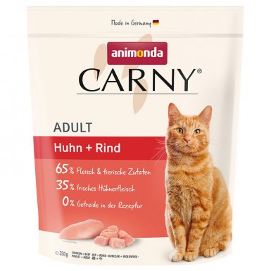 Animonda Carny Dry food karma dla doroslych kotków w kurczakiem i wołowiną 350g