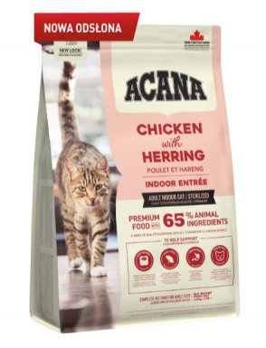 Acana Indoor Entree Cat karma dla dorosłych kotów z kurczakiem i indykiem z wolnego wybiegu
