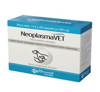 Biovet NeoplasmaVET kapsułki dla psów wspomagające organizm w trakcie leczenia choroby nowotworowej 40kaps