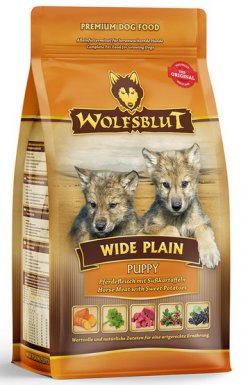 Wolfsblut Wide Plain Puppy z koniną i batatami sucha karma dla szczeniąt