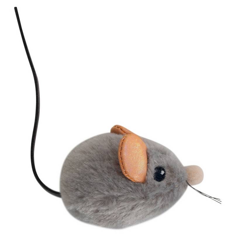 Petstages Squeak Squeak Mouse Plush Cat Toy - Myszka piszcząca