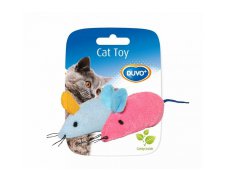 Duvo + zabawka dla kota 2 kolorowe myszki 6x5x3cm