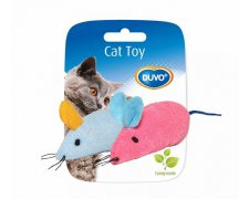 Duvo +  zabawka dla kota 2 kolorowe myszki 6x5x3cm