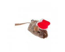 Dingo zabawka świąteczna mysz mikołaj 8cm