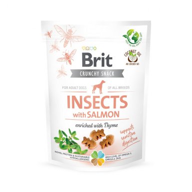 Brit Care Dog Crunchy Cracker Insects rich in Salmon przysmak dla psa bogata w insekty łososia z tymiankiem 200g