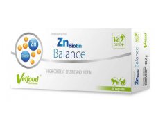 Vetfood ZnBiotin - preparat z cynkiem i biotyną, dla psów i kotów, 60 kapsułek