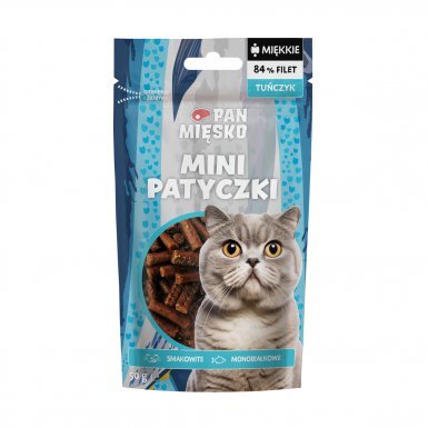 Pan Mięsko mini patyczki z tuńczyka przysmak dla kota 50g