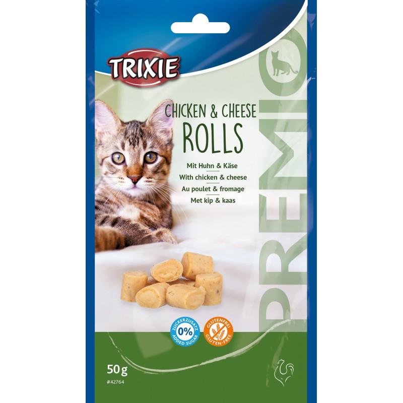 Trixie Peremio Chicken Cheese Roll przysmak dla kota z kurczakiem i serem aż 83% mięsa 50g