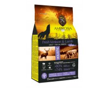 Ambrosia sucha karma dla dorosłych psów wszystkich ras świeża dziczyzna z jagnięciną 