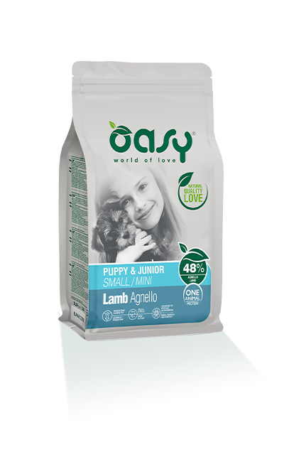 Oasy Animal Protein Dry Puppy&Junior Small/Mini Lamb Sucha karma dla szczeniąt ras małych z jagnięciny