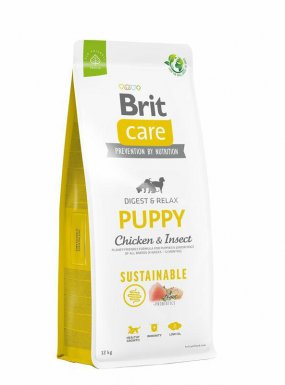 Niska cena! Brit Care Dog Sustainable Puppy Chicken & Insect owady i kurczak dla szczeniaków 