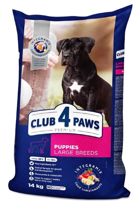 Club4Paws Premium Puppy Large Breed sucha karma z kurczakiem dla szczeniąt dużych ras 14kg