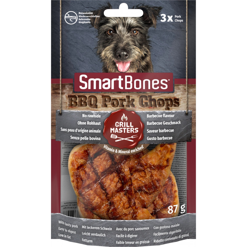 8in1 SmartBones GrillMaster Pork Chop połączenie smakowitej wieprzowiny i aromatu mięsa z grilla