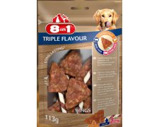 8in1 Triple Flavour Wingsv smaczne skrzydełka z prawdziwej mięsistej piersi z kurczaka 6szt.