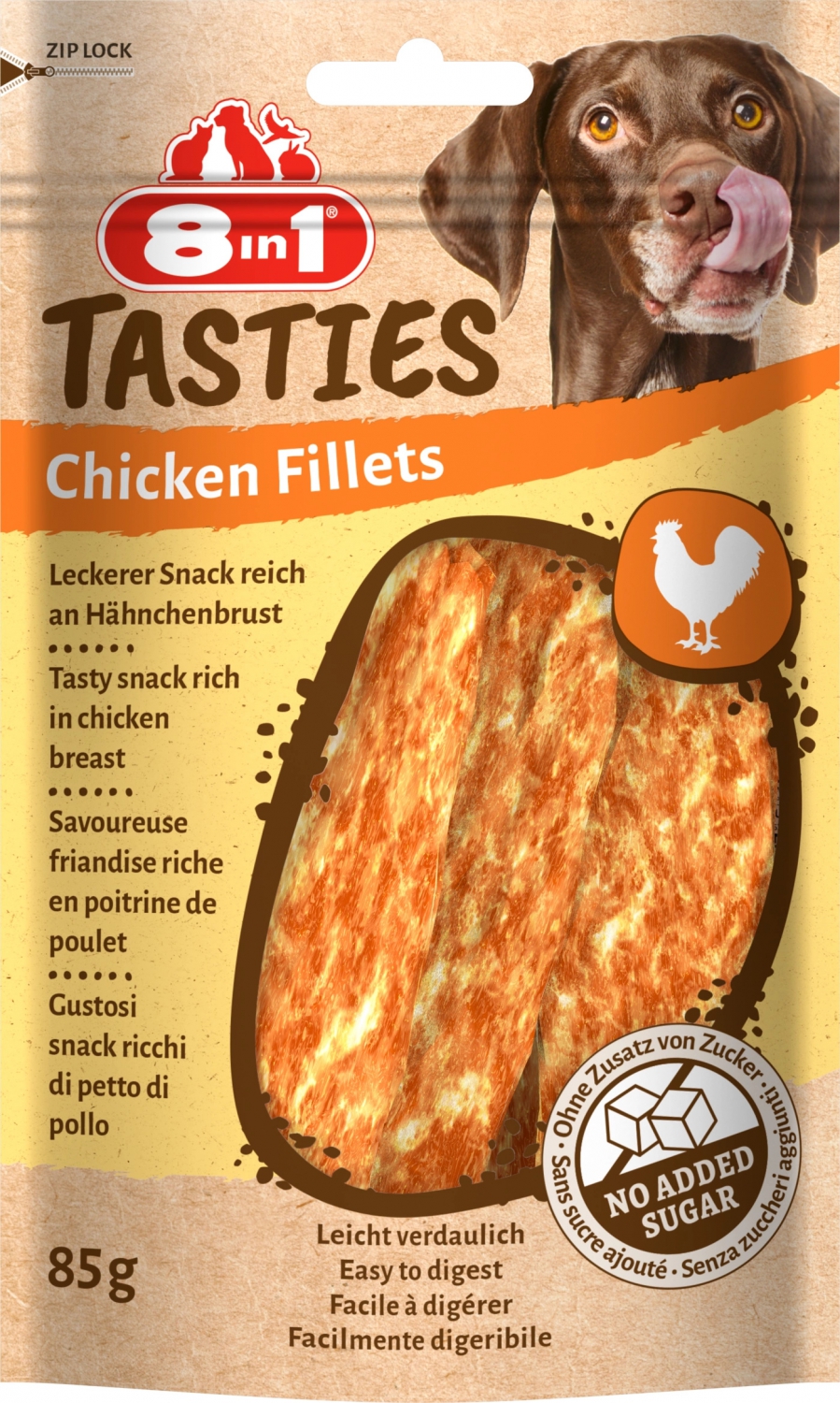 8in1 Tasties Chicken Fillets Przysmak dla psa pierś kurczaka 85g